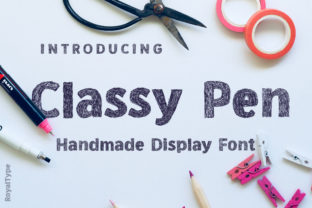 Classy Pen: A Scratch-Style Display Font for Creative Branding