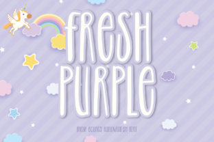 Fresh Purple Display Font for Crafters and Small Business Branding