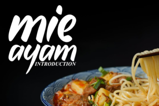 Mie Ayam Display Font for Handmade Crafts and Product Branding