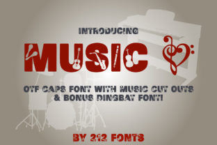 Music Display Font for Handmade Labels and Creative Branding