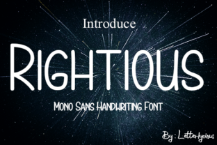 Rightious Display Font for Elegant Web Design