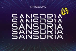 Sandria Display Font for Futuristic Craft Projects