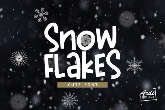 Snowflakes: A Cute Display Font for Handcrafted Branding