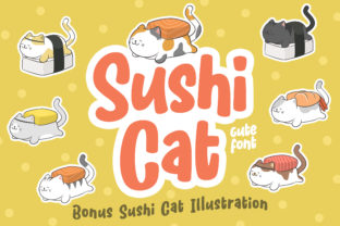 Sushi Cat Display Font for Playful Brand Identity Design
