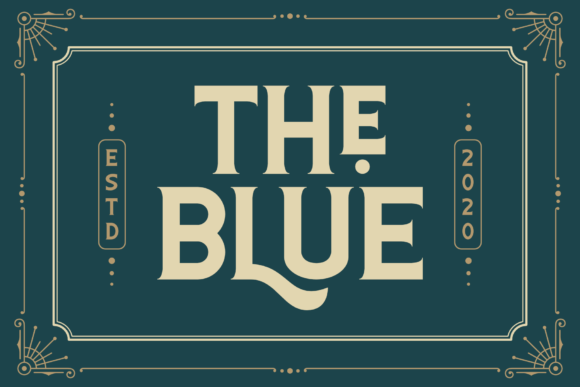 The Blue: A Vintage Display Font for Retro Branding